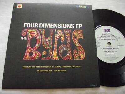 THE BYRDS ~ FOUR DIMENSIONS EP ** 1990 UK CBS 7" EP