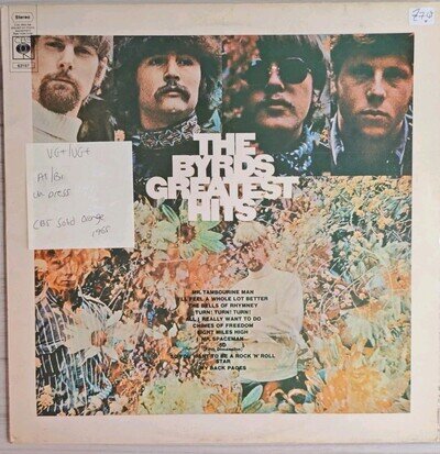 The Byrds Greatest Hits Vinyl Record VG+/G+ 1981