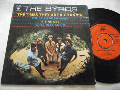 THE BYRDS ~ THE TIMES THEY ARE A'CHANGIN' ** 1966 UK CBS 7" EP