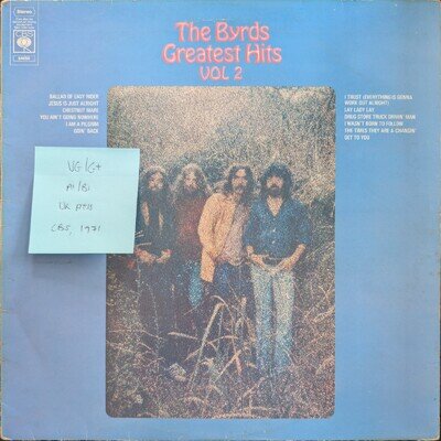 The Byrds Greatest Hits Vol 2 Vinyl Record VG/G+ CBS 64650 1971 1st Press