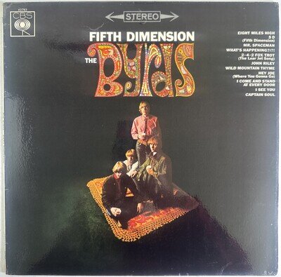 THE BYRDS FIFTH DIMENSION LP VINYL CBS UK 1966 STEREO 1ST PRESS EX/VG+