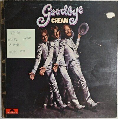 Cream Goodbye Vinyl Record VG/VG 583053 1969