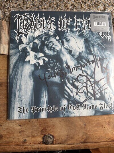 Cradle Of Filth Principle Of Evil Made Flesh Aqua Blue Vinyl Ltd 500 DSR 306 LP