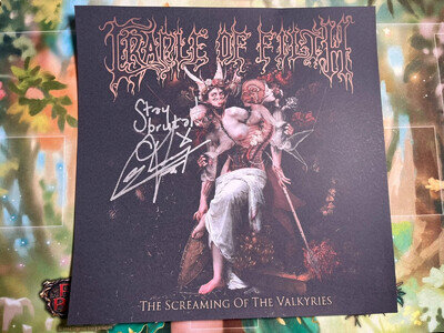Cradle of Filth The Screaming of the Valkyries Signed 12" Insert Dani Filth
