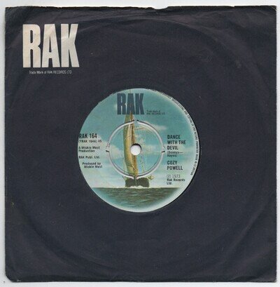 COZY POWELL - DANCE WITH THE DEVIL - 7" - VG 1973 - RAK 164 - LISTEN