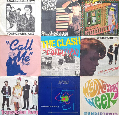 The Clash Buzzcocks Undertones Adam Ant Blondie 7" Vinyl Punk Job Lot (Untested)