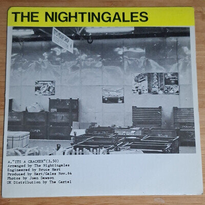 The Nightingales It's A Cracker 7" Black Vinyl Single 45 RPM VCHL 9