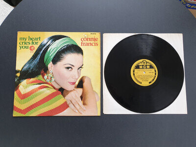 CONNIE FRANCIS - MY HEART CRIES FOR YOU 1967 UK PRESS 12" VINYL RECORD LP