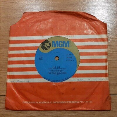 The Cowsills - Hair / What is Happy? 1968 OZ Orig MGM Single Release NM Vinyl