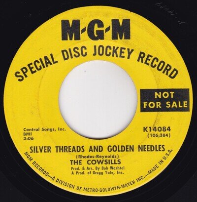 Pop Rock--The Cowsills--Silver Threads And Golden Needles / Love American Style