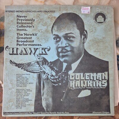 COLEMAN HAWKINS SEALED LP Hawk - Hawk" 257169 122 record VG+/VG (8747)