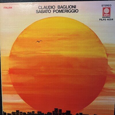 Claudio Baglioni - Sabato Pomeriggio SCARCE Pop Rock • Coggio • Bacalov Vinyl LP