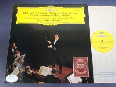 DEBUSSY - 3 NOCTURNES / RAVEL - PAVANE etc LP, Boston S/O, Abbado, DG 2530 038