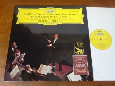 NM DEBUSSY: 3 NOCTURNES / RAVEL - PAVANE etc LP, Boston S/O, Abbado, DG 2530 038