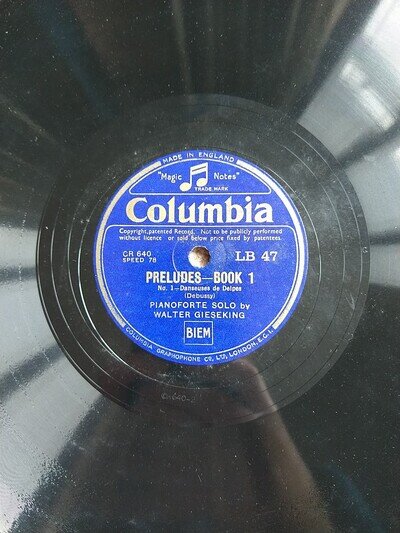 Preludes - Book 1 Debussy Vintage 78 Rpm Record