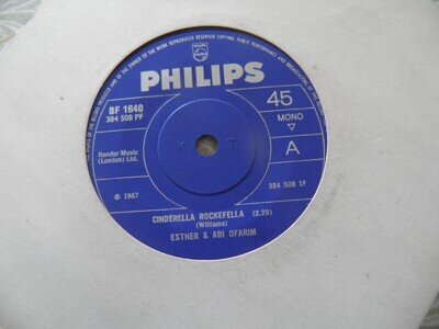 ESTHER & ABI OFARIM 7" SINGLE CINDERELLA ROCKEFELLA FROM 1967