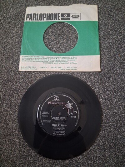 Cilla Black, you're my world / suffer now I must, 1964, 7" single, Parlophone.