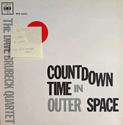 The Dave Brubeck Quartet Countdown Time In Space Vinyl Record VG/VG BPG62013