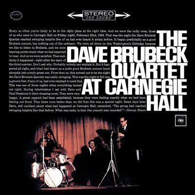 The Dave Brubeck Quartet At Carnegie Hall (Vinyl) 12" Album