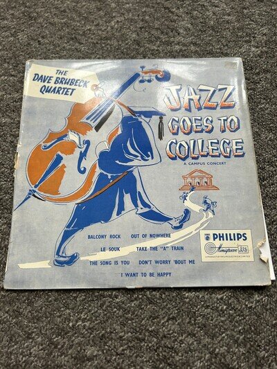 DAVE BRUBECK QUARTET JAZZ GOES TO COLLEGE 1955 UK LP plays V Nicely VG+