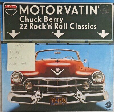 Chuck Berry Motorvatin' 20 Rock N Roll Classics Vinyl Record VG+/VG 9286690 1977