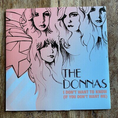 THE DONNAS - I DON'T WANT TO KNOW NEW 7" PINK VINYL / FIRST PRESSING 2004