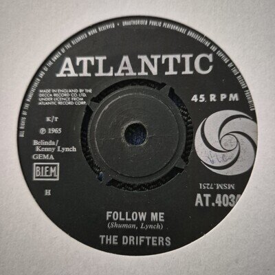 The Drifters Follow Me/The Outside World 1965 Atlantic 7' Vinyl