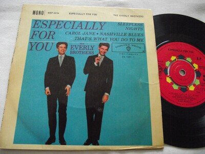 THE EVERLY BROTHERS ~ ESPECIALLY FOR YOU ** 1960 UK WARNER BROS. 7" EP