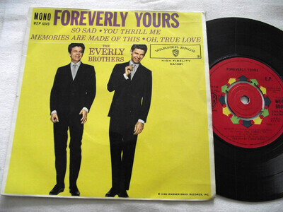 THE EVERLY BROTHERS ~ FOREVERLY YOURS ** 1960 UK WARNER BROS. 7" EP
