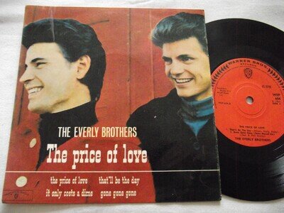 THE EVERLY BROTHERS ~ THE PRICE OF LOVE ** 1965 UK WARNER BROS. 7" EP