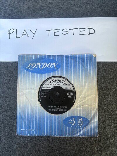 The Everly Brothers - Be-Bop-A-Lula / When Will I Be Loved 7" 45 Vinyl