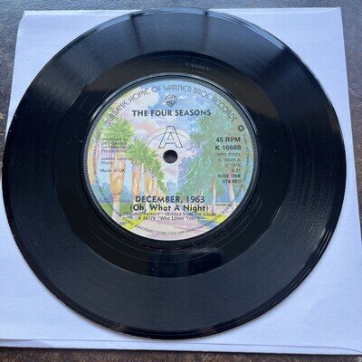 The Four Seasons December 1963 Vinyl Record Warner Bros 7"