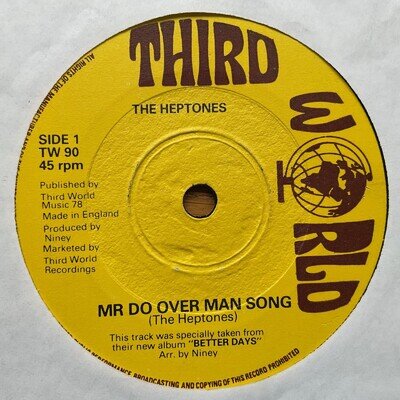 THE HEPTONES "mr do overman song" UK 1978 THIRD WORLD label 7" single