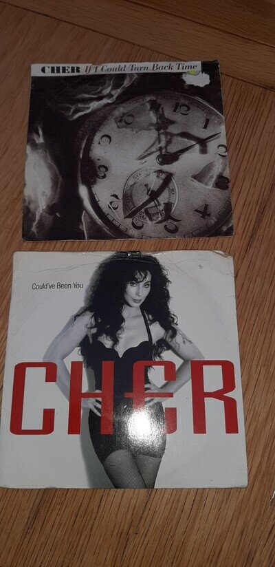 Cher Vinyl Singles - If I Could Turn Back Time & Could've Been You