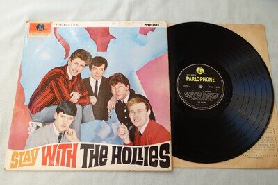 THE HOLLIES LP STAY WITH THE HOLLIES UK PARLOPHONE MONO PMC 1220 1964 VG/VG+