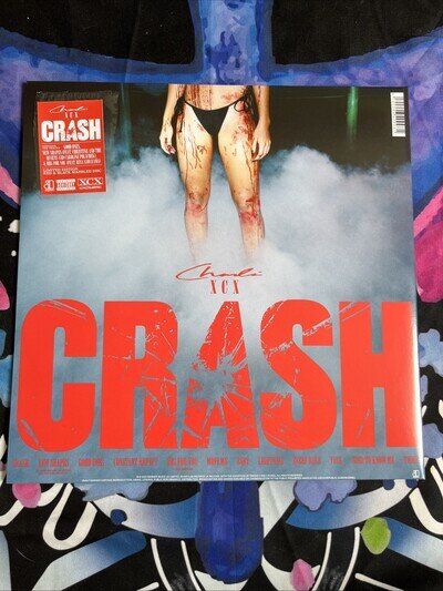 Charli XCX Crash Red and Black Marbled Vinyl LP Album