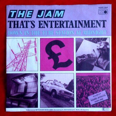 THE JAM - THAT'S ENTERTAINMENT - S1/S2 GERMAN 1st PRESS 7" VINYL EX/VG+