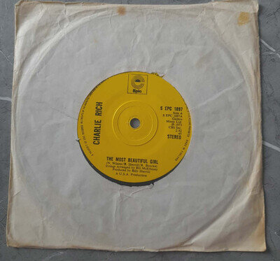 Charlie Rich ‎– The Most Beautiful Girl (1973) - 7" Single - EPIC S EPC 1897