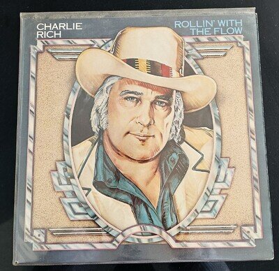 Charlie Rich Rollin’ With The Flow Vinyl 1977 Epic CBS Nashville 1st Press