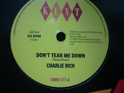 charlie rich dont tear me down kent town 177 uk soul 45