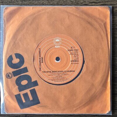 THE CHARLIE DANIELS BAND - THE DEVIL WENT DOWN TO GEORGIA 7" VINYL VG-