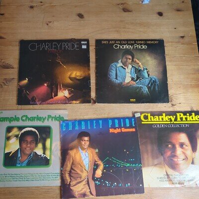 Charley Pride 12 Inch Vinyl Album Bundle Including Signed Night Games