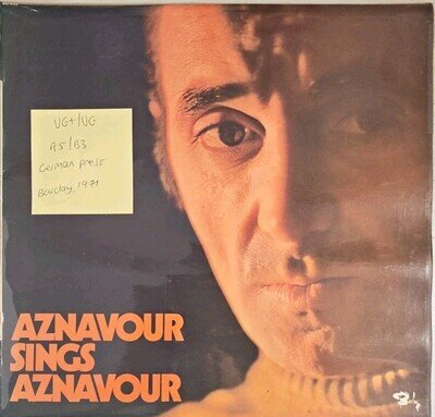 Charles Aznavour Aznavour Sings Aznavour Vinyl Record VG+/VG 80415 1971