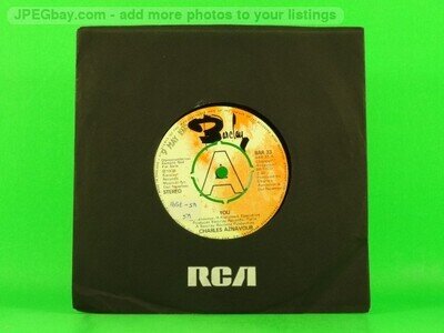CHARLES AZNAVOUR YOU (DEMO) (152) 2 Track 7" Single Company Sleeve RCA