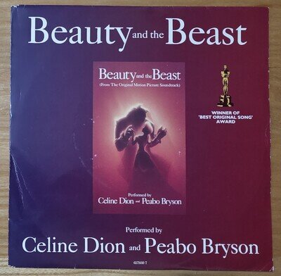 Celine Dion And Peabo Bryson Beauty And The Beast Soundtrack 7" vinyl Nr EX