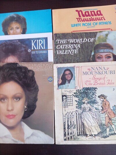 Vinyl Joblot 6 X Female Artists Kiri Te Kanawa Nana Mouskouri Caterina Valente