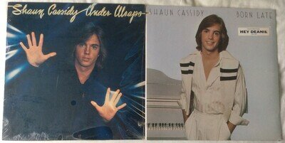 Shaun Cassidy●2 x 1970s USA Vinyl LPs●Under Wraps & Born Late●BOTH SEALED●NM/VG+