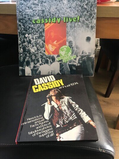 DAVID CASSIDY LIVE 1974 VINYL LP WITH LARGE POSTER + DAVID CASSIDY 74 ANNUAL BOO