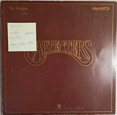 Carpenters The Singles 1969-1973 Vinyl Record VG+/G+ AMLH 63801