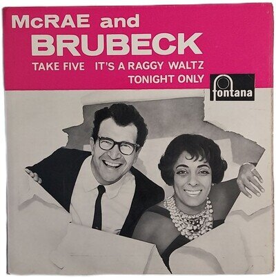 Carmen McRae & Dave Brubeck Take Five 7" Single (1962) Fontana TFE 17395
